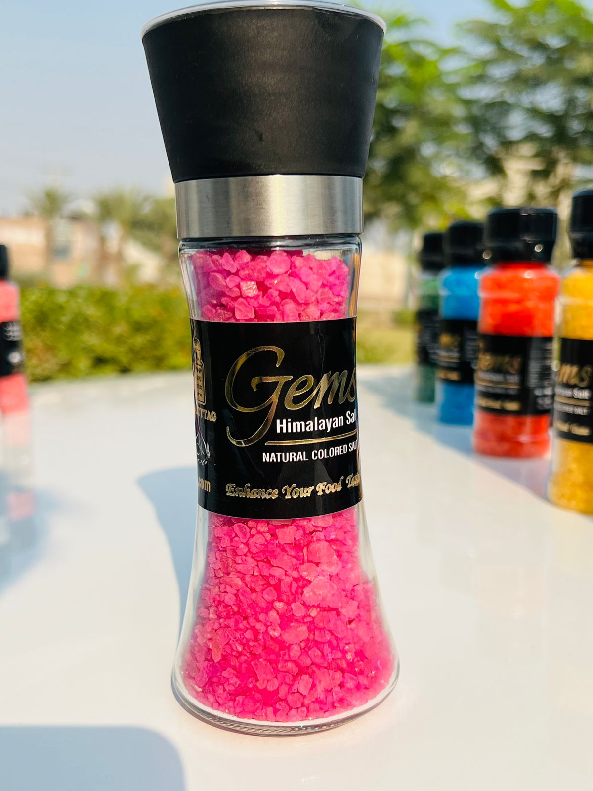 Gems Fuchsia Pink Himalayan Salt Grinder