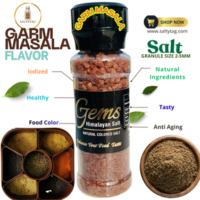 Garam Masala Flavor Natural Himalayan Salt With Grinder