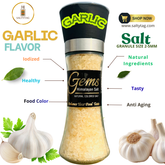 Garlic Flavor Natural Himalayan Salt With Grinder
