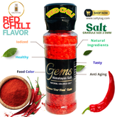 Red Chili Flavor Natural Himalayan Salt With Grinder