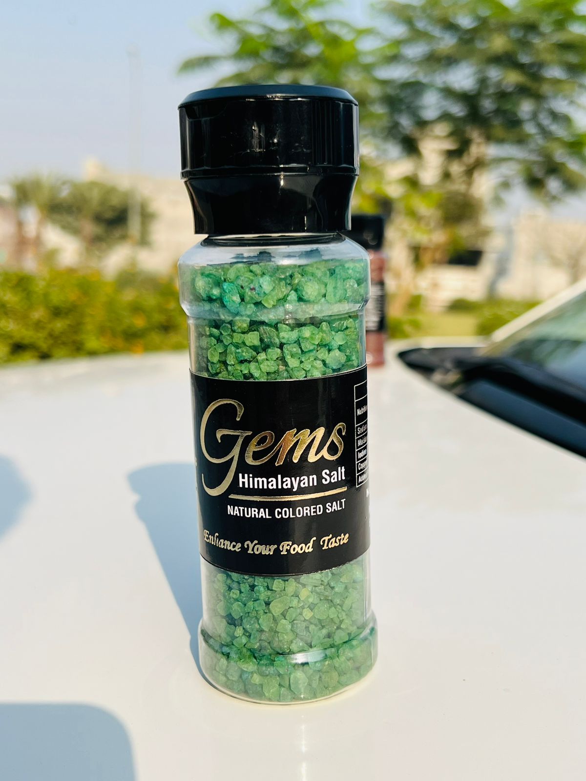 Gems Emerald Green Himalayan Salt With Grinder