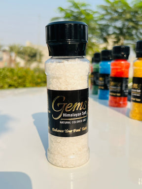 Gems White Colored Himalayan Salt With Grinder