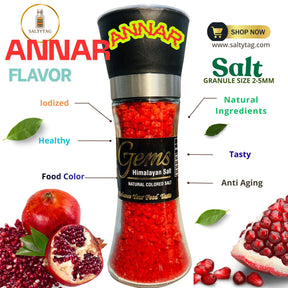 Annar Flavor Natural Himalayan Salt With Grinder