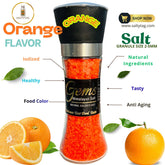 Orange Flavor Natural Himalayan Salt With Grinder