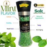 Mint Flavor Natural Himalayan Salt With Grinder