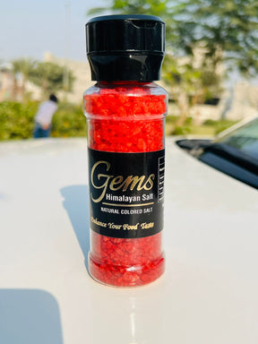 Gems Bold Red Colored Himalayan Salt With Grinder
